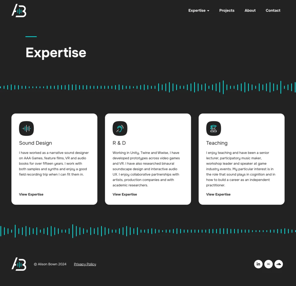 Alison Bown - Expertise