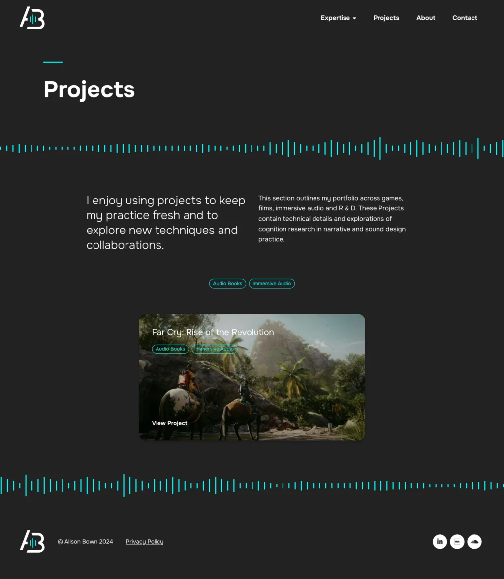 Alison Bown - Projects